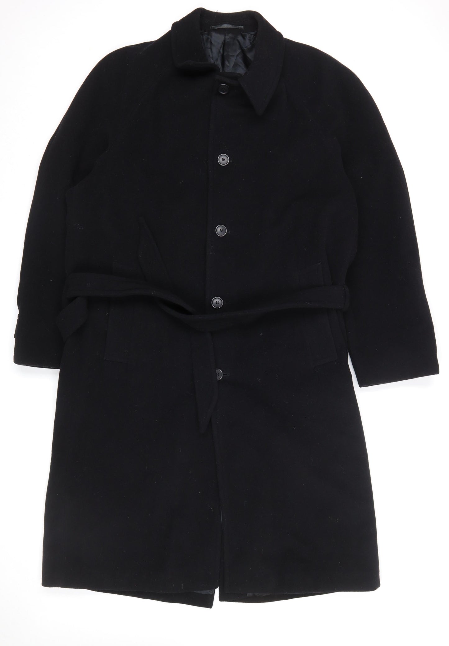 Mens UK Size XL Hammersley Black Overcoat
