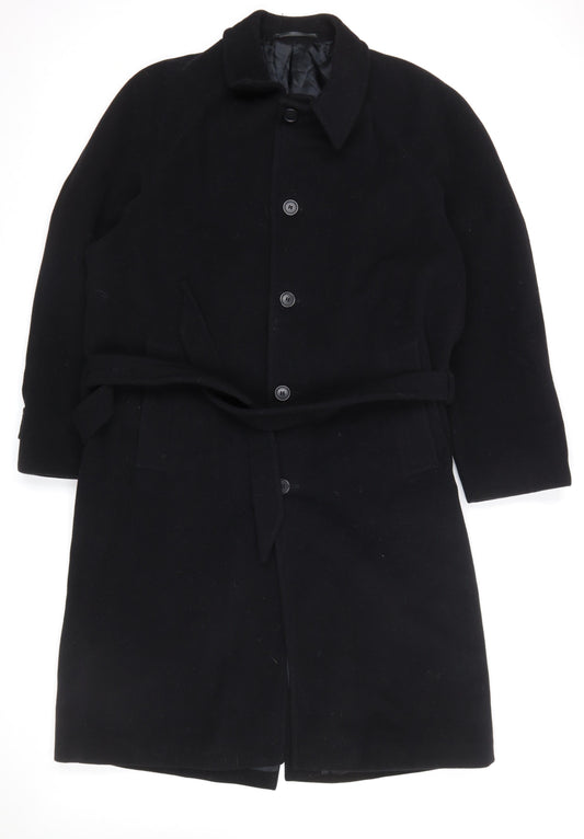 Mens UK Size XL Hammersley Black Overcoat