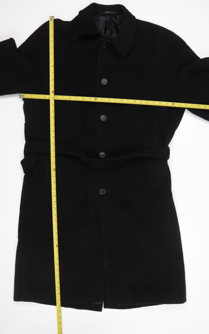 Mens UK Size XL Hammersley Black Overcoat