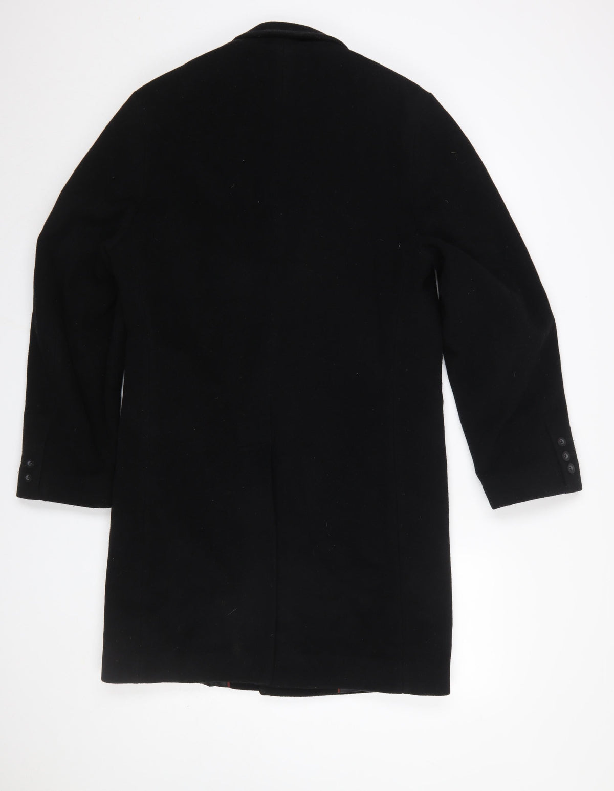 Mens UK Size S Thomas Nash Black Overcoat