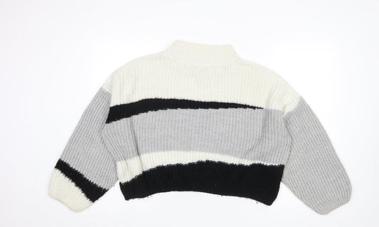 Womens UK Size M Topshop Multicoloured Pullover Jumper