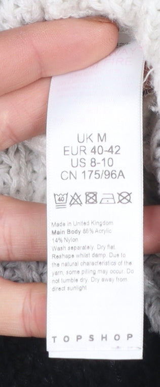 Womens UK Size M Topshop Multicoloured Pullover Jumper