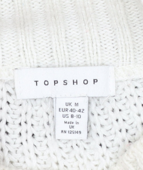 Womens UK Size M Topshop Multicoloured Pullover Jumper