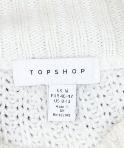 Womens UK Size M Topshop Multicoloured Pullover Jumper