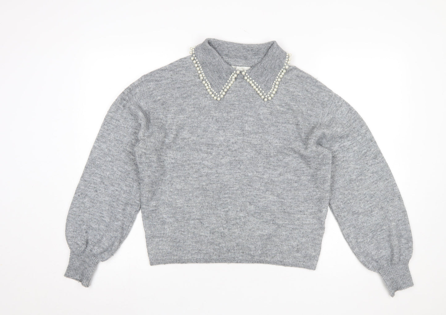 Womens UK Size S H&M Grey Pullover Jumper