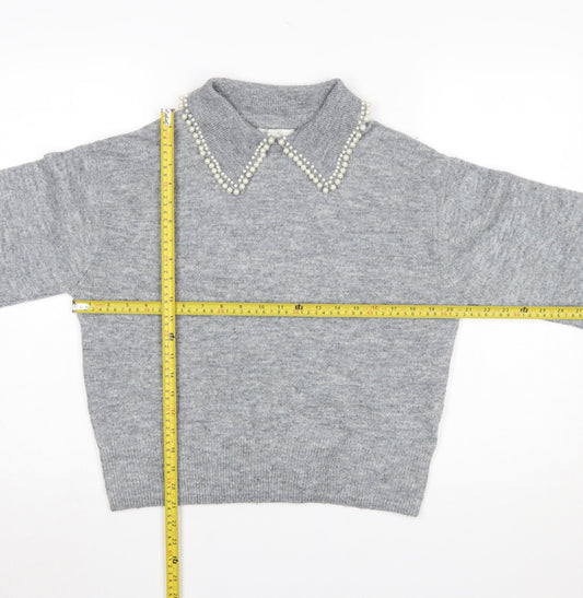 Womens UK Size S H&M Grey Pullover Jumper