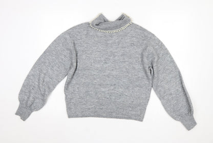Womens UK Size S H&M Grey Pullover Jumper