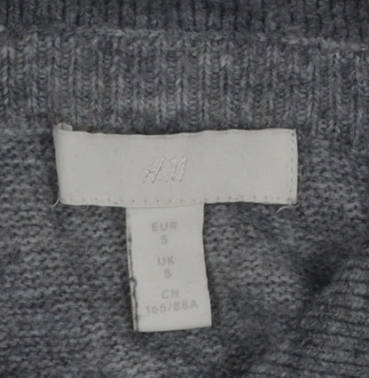 Womens UK Size S H&M Grey Pullover Jumper