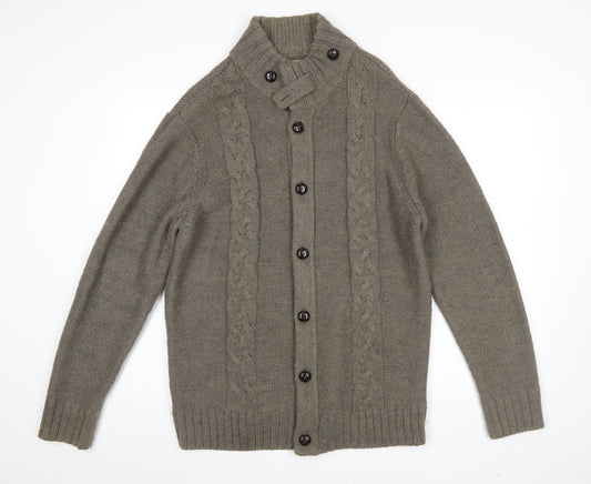 Mens UK Size L NEXT Grey Cardigan Jumper