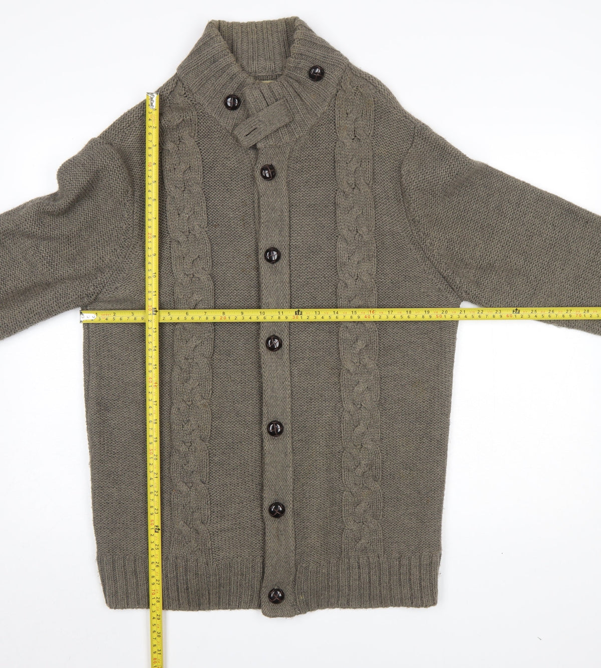 Mens UK Size L NEXT Grey Cardigan Jumper