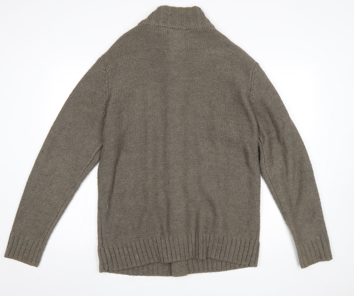 Mens UK Size L NEXT Grey Cardigan Jumper