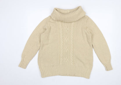 Womens UK Size M Isle Beige Pullover Jumper