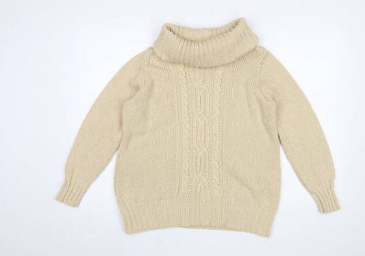 Womens UK Size M Isle Beige Pullover Jumper