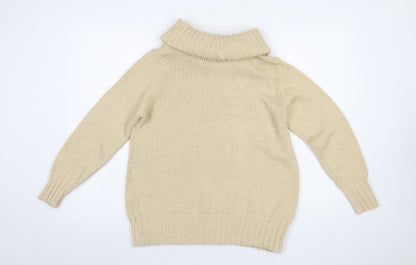 Womens UK Size M Isle Beige Pullover Jumper