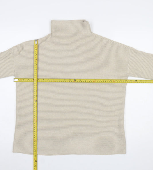 Womens UK Size M French Connection Beige Pullover Jumper