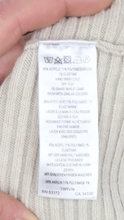Womens UK Size M French Connection Beige Pullover Jumper