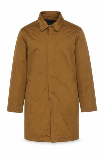Zara Man Brown Mid-Length Overcoat Men's M 40in Polyester
