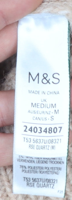 Womens UK Size M Marks and Spencer Beige Pullover Jumper