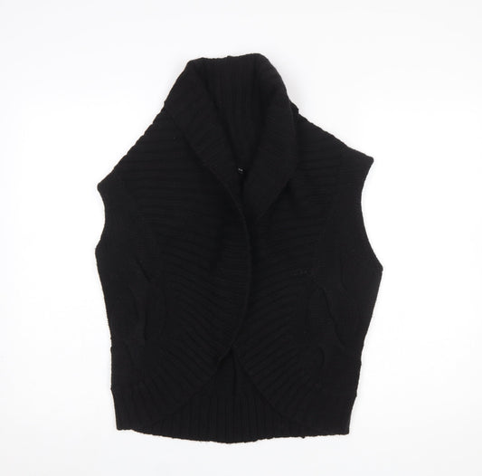 Womens UK Size S Marks and Spencer Black Vest Jumper