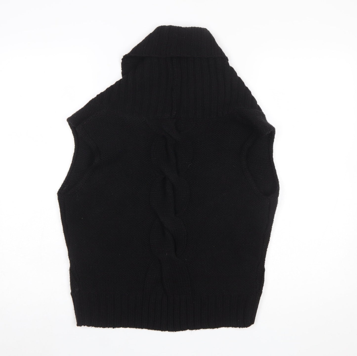 Womens UK Size S Marks and Spencer Black Vest Jumper