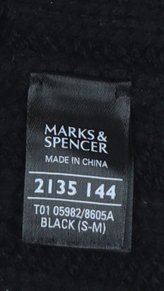 Womens UK Size S Marks and Spencer Black Vest Jumper