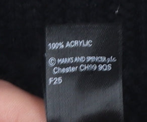 Womens UK Size S Marks and Spencer Black Vest Jumper