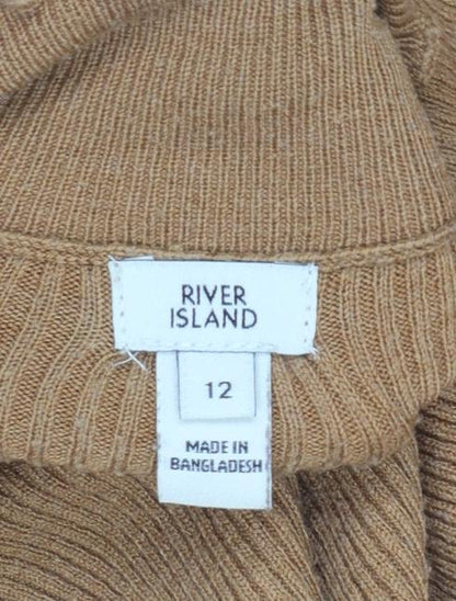 Womens UK Size 12 River Island Beige Pullover Jumper