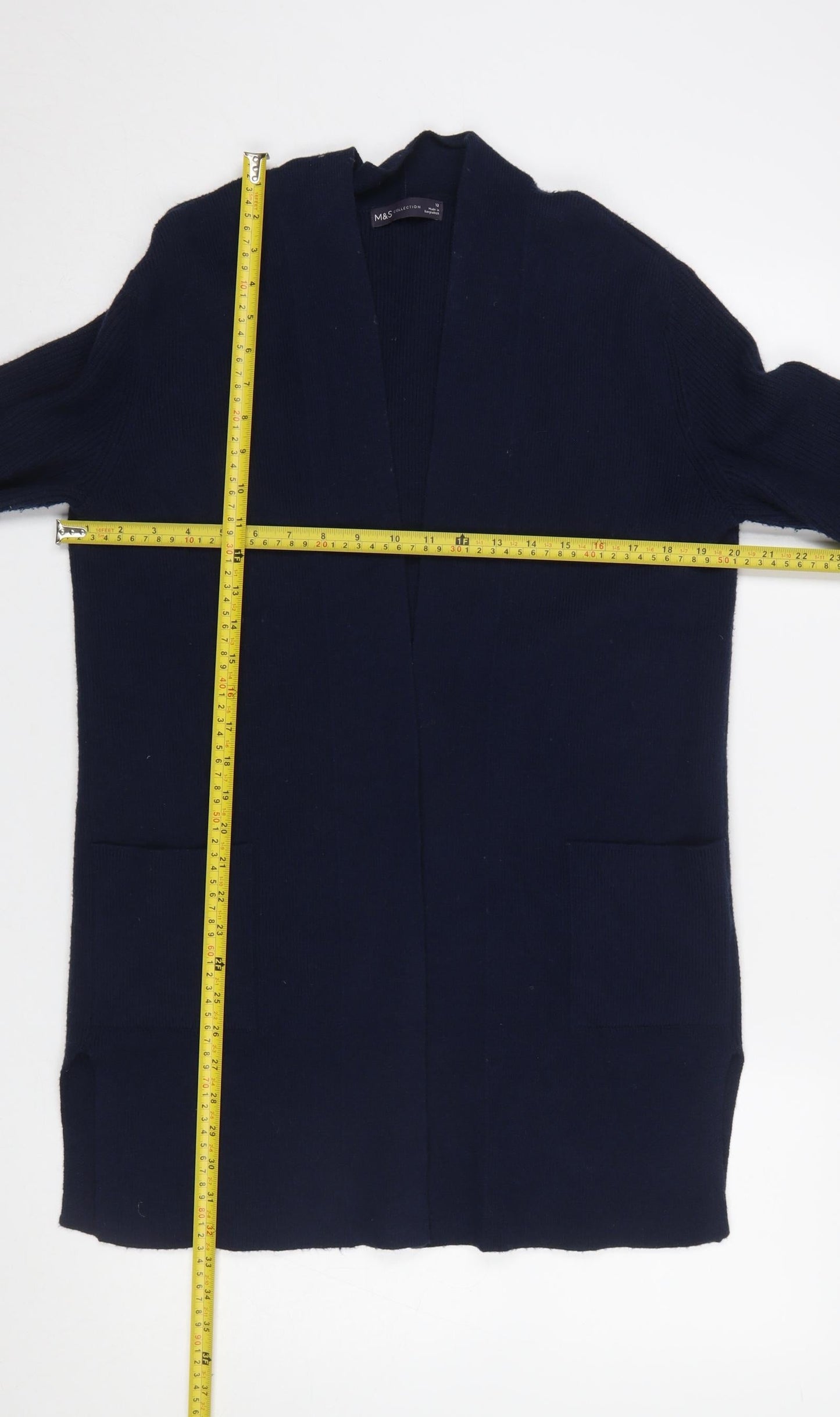 Womens UK Size 12 Marks and Spencer Blue Cardigan Jumper