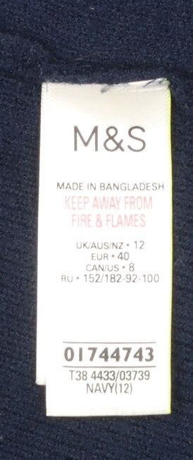 Womens UK Size 12 Marks and Spencer Blue Cardigan Jumper
