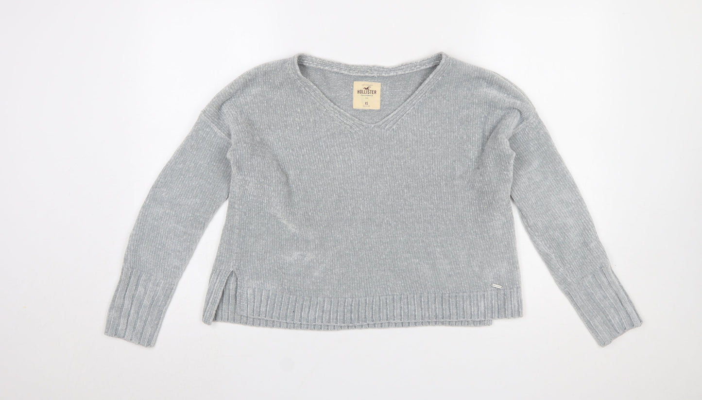 Womens UK Size XS Hollister Grey Pullover Jumper