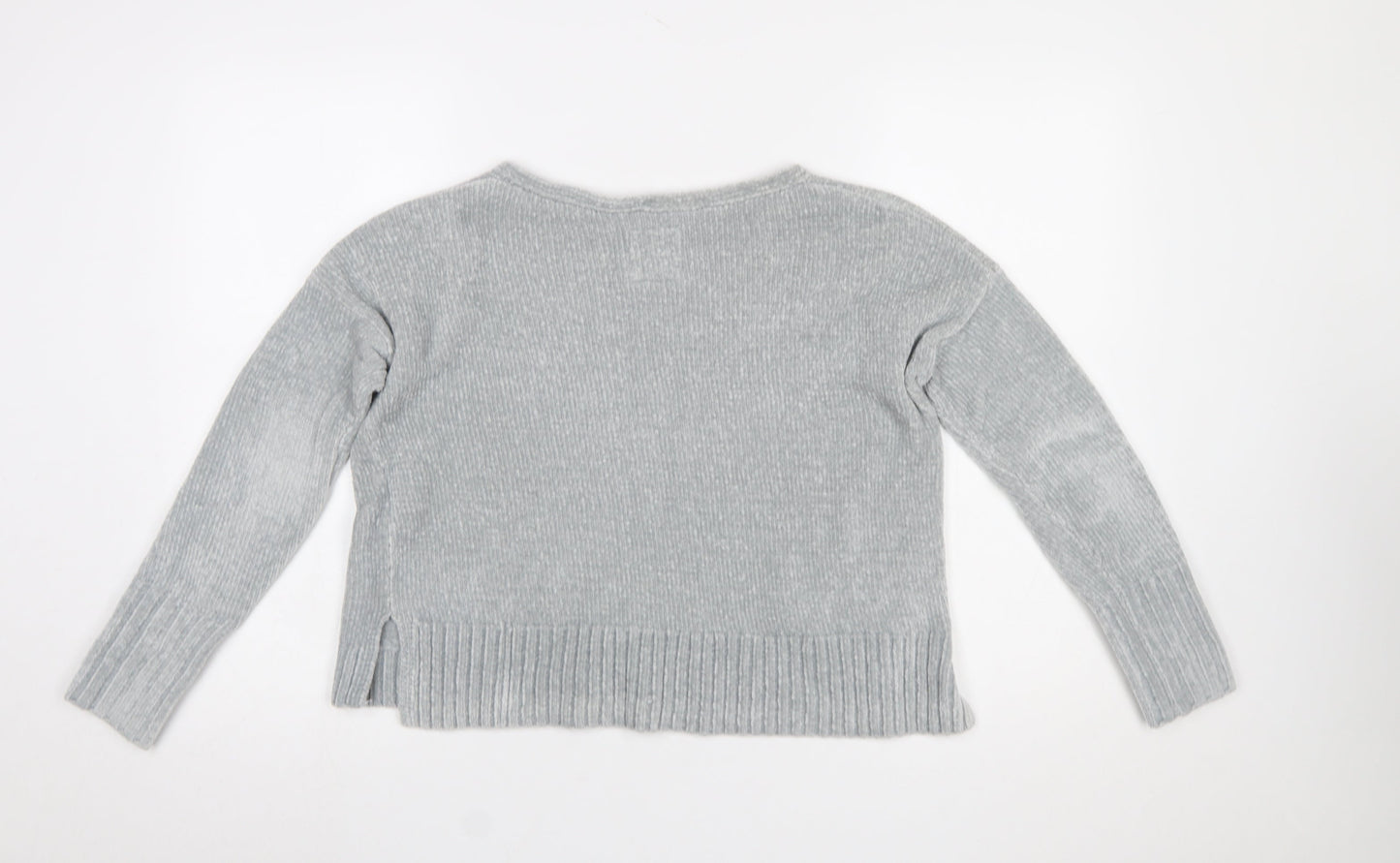 Womens UK Size XS Hollister Grey Pullover Jumper