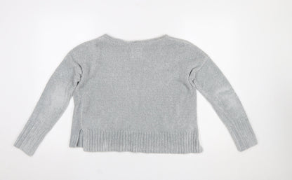 Womens UK Size XS Hollister Grey Pullover Jumper