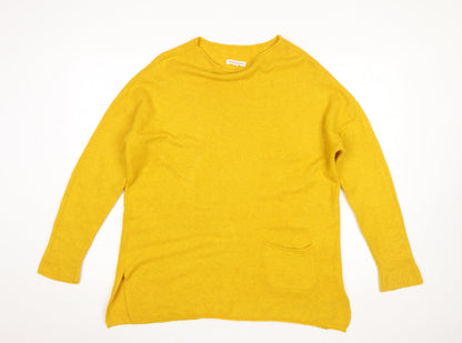 Womens UK Size M Monsoon Yellow Pullover Jumper