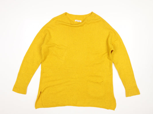 Womens UK Size M Monsoon Yellow Pullover Jumper