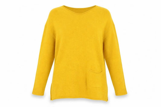 Womens UK Size M Monsoon Yellow Pullover Jumper