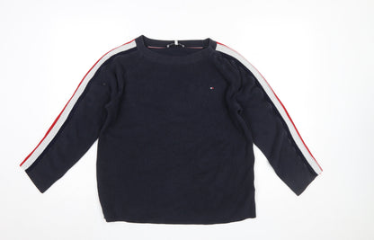Womens UK Size M Tommy Hilfiger Blue Pullover Jumper
