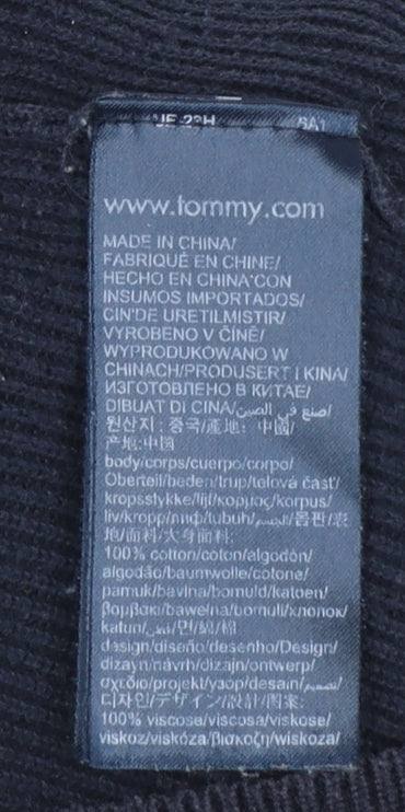 Womens UK Size M Tommy Hilfiger Blue Pullover Jumper