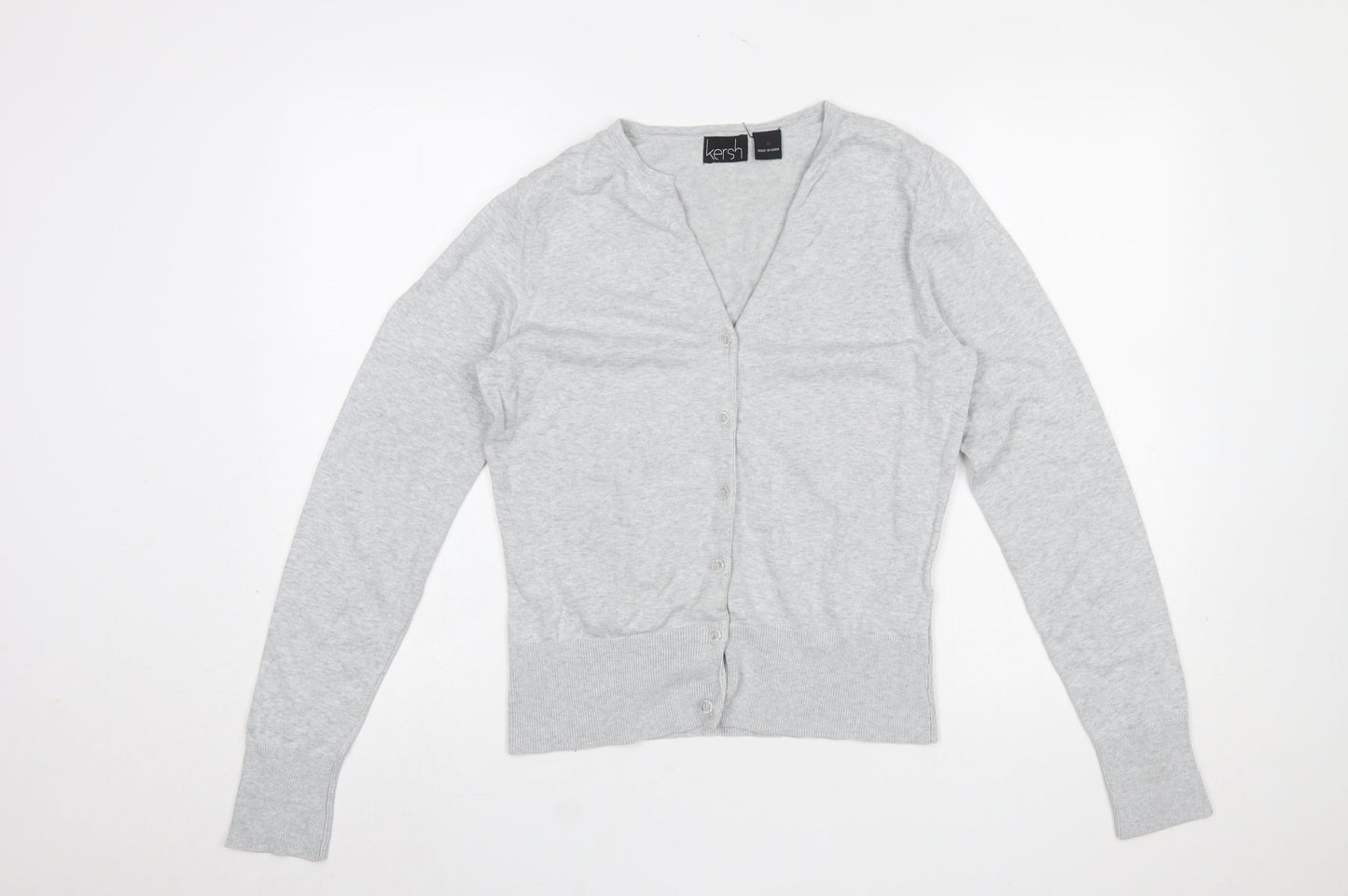 Womens UK Size M Kersh Grey Cardigan Jumper