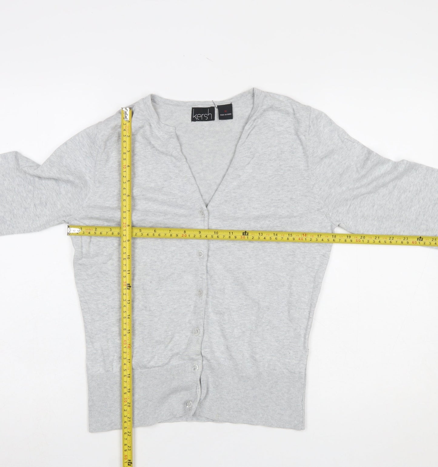 Womens UK Size M Kersh Grey Cardigan Jumper