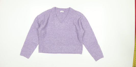 Womens UK Size M MNG Purple Pullover Jumper