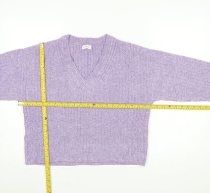 Womens UK Size M MNG Purple Pullover Jumper