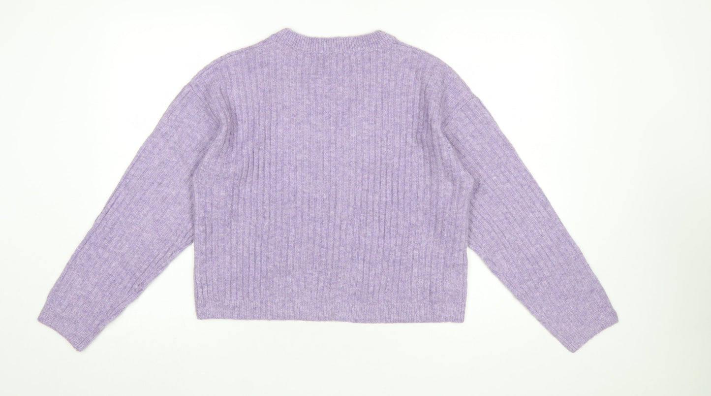 Womens UK Size M MNG Purple Pullover Jumper