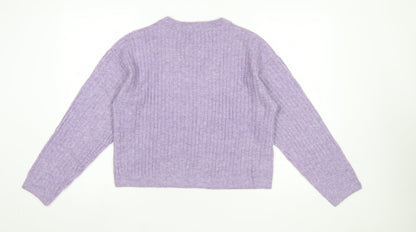 Womens UK Size M MNG Purple Pullover Jumper