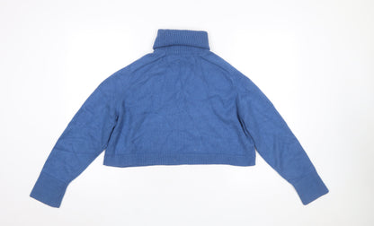 Womens UK Size 12 Zara Blue Pullover Jumper