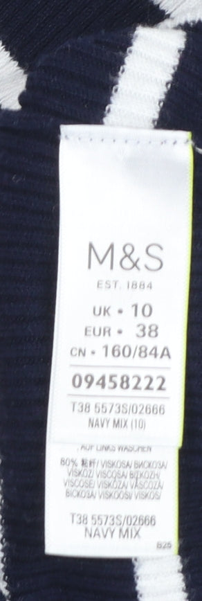 Womens UK Size 10 Marks and Spencer Blue Pullover Jumper