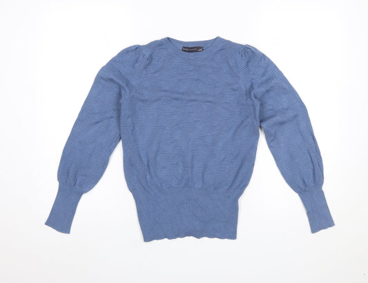 Womens UK Size S Marks and Spencer Blue Pullover Jumper