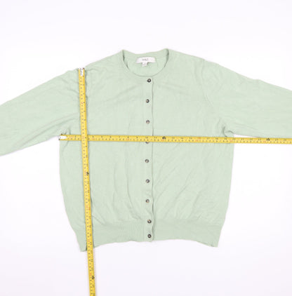 Marks and Spencer Women's Green Size 18 Crew Neck Button Cardigan