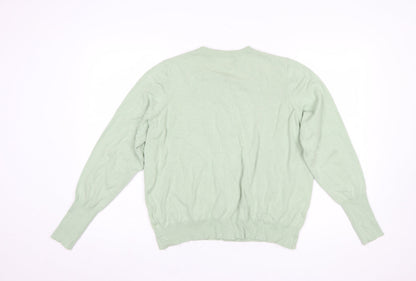 Marks and Spencer Women's Green Size 18 Crew Neck Button Cardigan