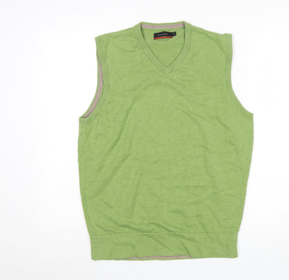 Mens UK Size S Pierre Cardin Green Vest Jumper