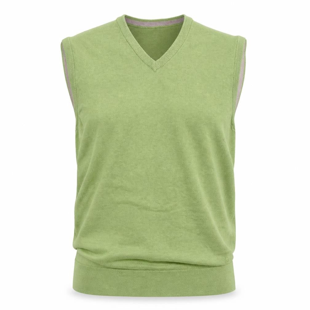 Mens UK Size S Pierre Cardin Green Vest Jumper